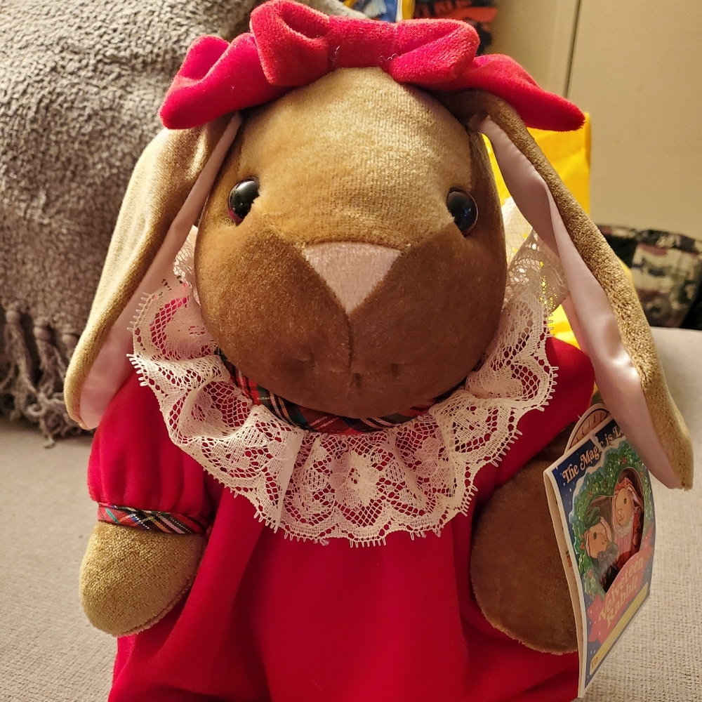 Vintage 1985 Velveteen Rabbit X-mas Edition Super Cute and Fluffy #itssoflufffy